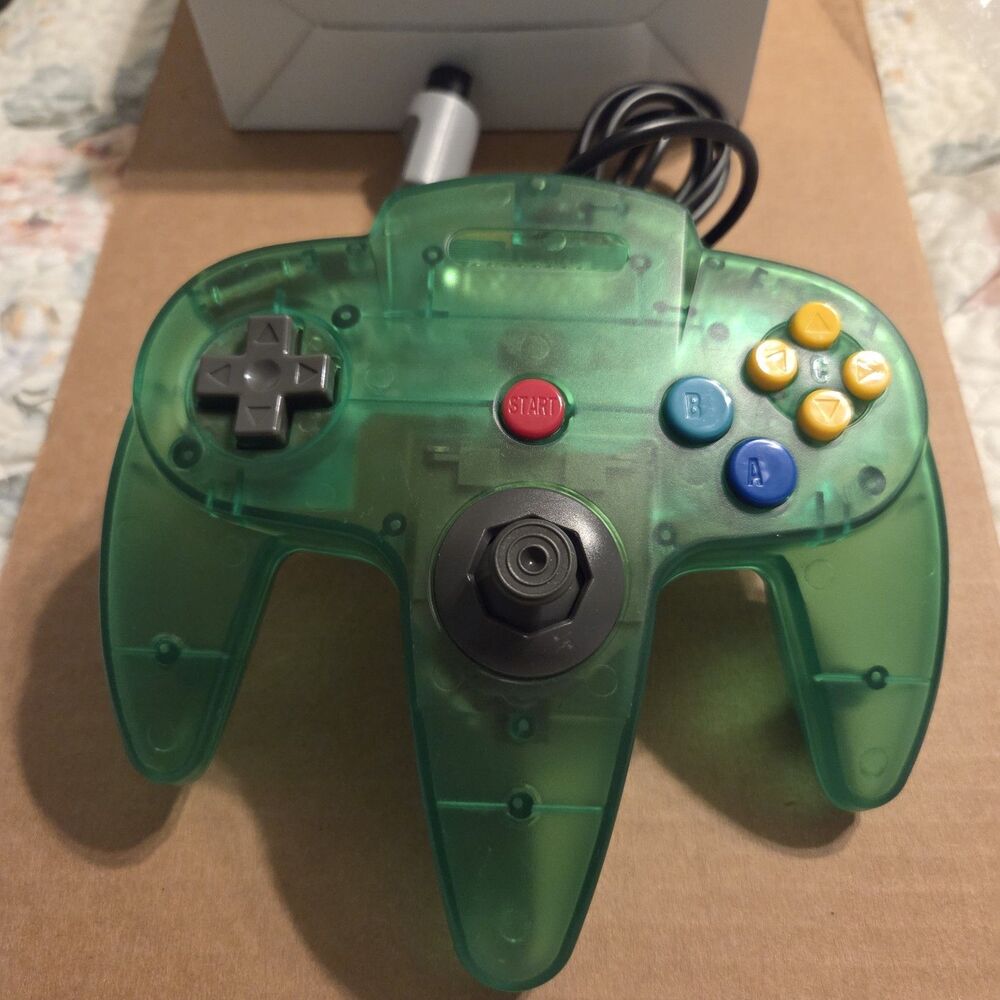 Nintendo 64 Retro Controller Wired Game Controller Joystick Green New
